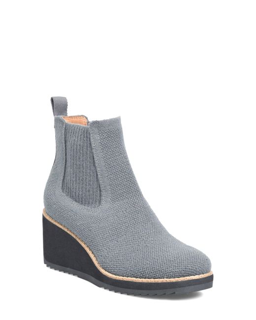 Söfft Eiley Platform Wedge Chelsea Boot in Gray Lyst