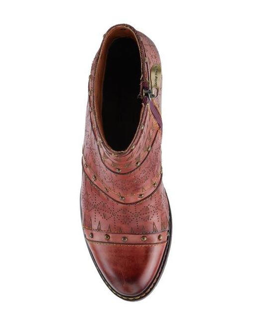 Spring Step Brown Niobe Cap Toe Bootie