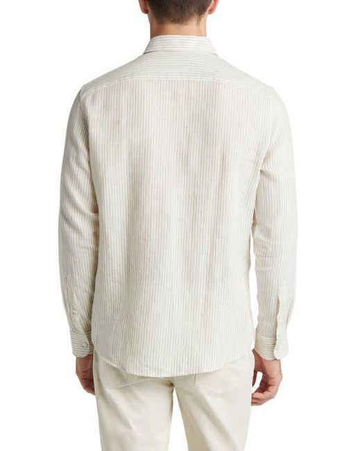 Brax Gray Daniel Linen Button-Down Shirt for men
