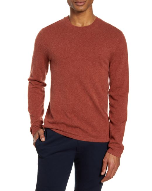Vince Red Cashmere Crewneck Sweater for men