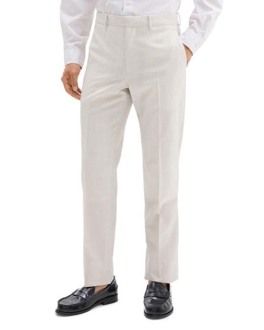 Theory Mayer Soft Tailored Straight Leg Dress Pants in White