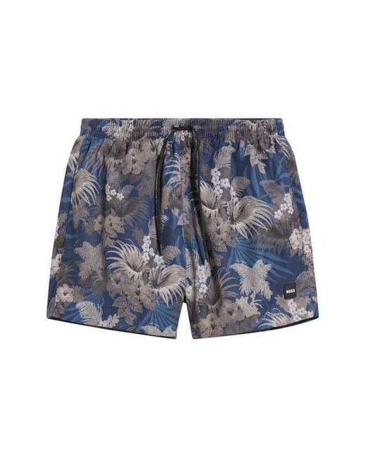 Boss Blue Piranha Swim Trunks for men