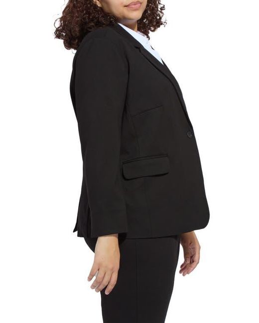 Lyssé Black Ntials One-Button Ponte Blazer