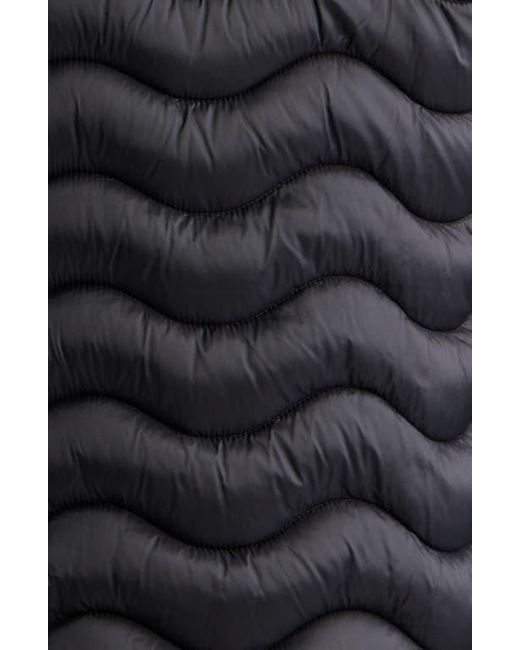 Save The Duck Black Livette Wavy Quilted Water Repellent Puffer Jacket