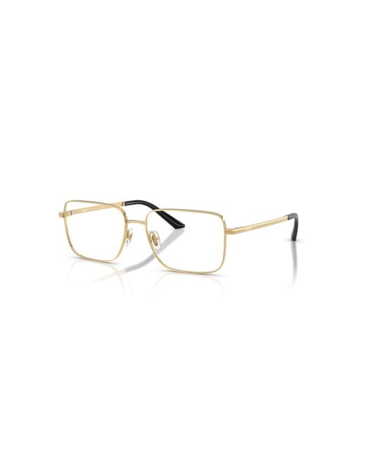 Versace Metallic 57Mm Rectangle Optical Glasses for men