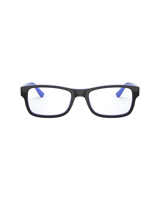 Ray-Ban Black 52Mm Rectangular Optical Glasses