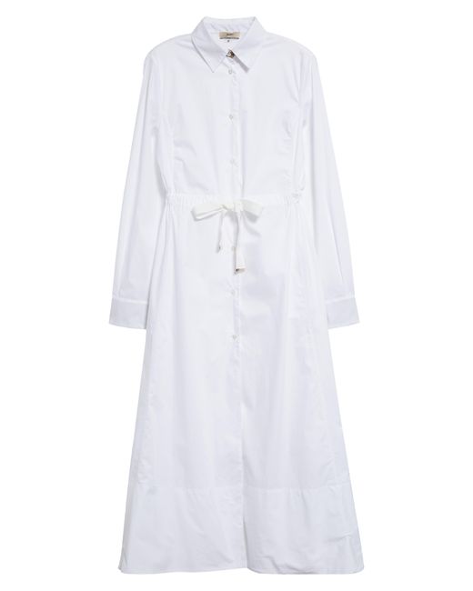 Herno White Long Sleeve Cotton Parachute Shirtdress