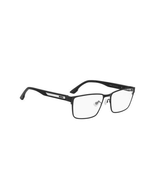 HUGO Brown 57Mm Rectangular Optical Glasses for men