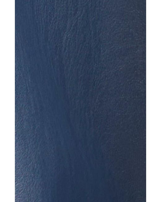 Cinq À Sept Blue Veena Faux Leather Skirt