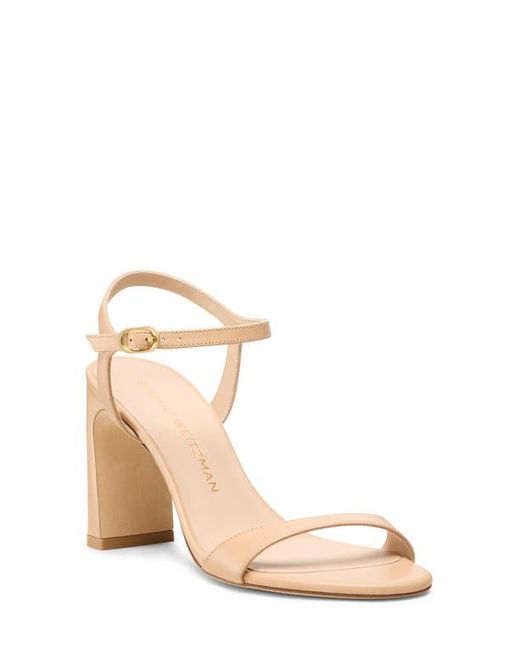Stuart Weitzman Natural Babette 85 Ankle Strap Sandal
