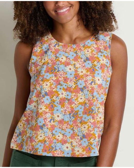 Toad & Co. Green Sunkissed Button Back Tank