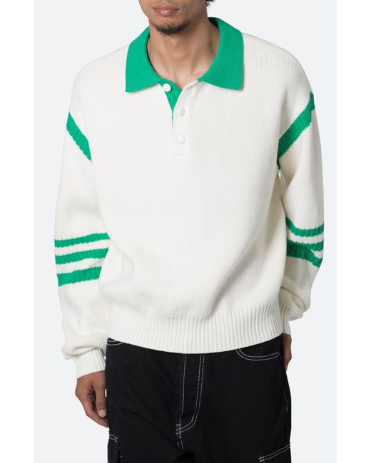 MNML White Polo Sweater for men