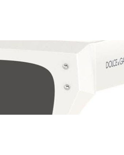 Dolce & Gabbana White 52mm Cat Eye Sunglasses for men