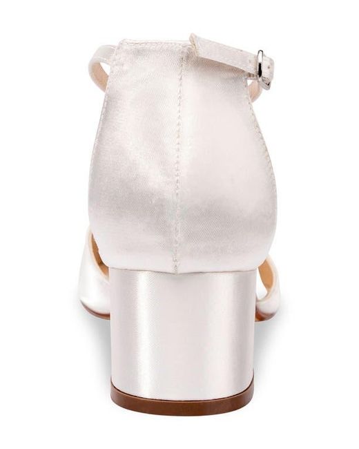 Touch Ups White Tegan Ankle Strap Pointed Toe Pump