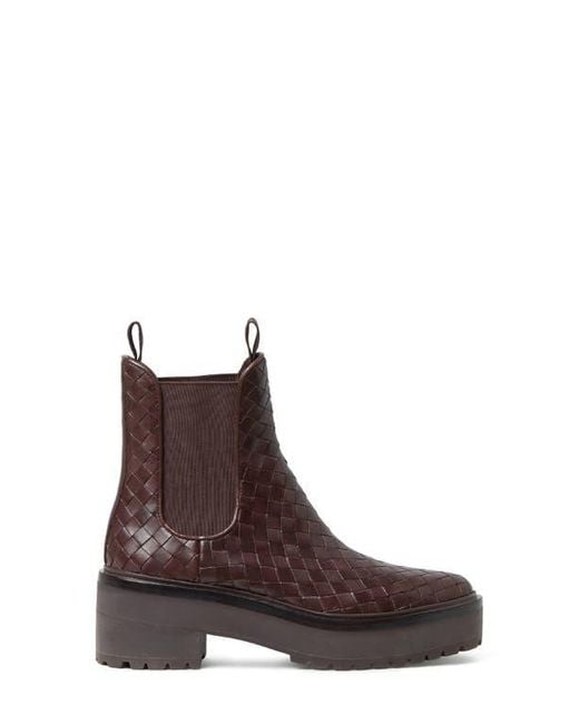 Loeffler Randall Brown Reggie Woven Chelsea Boot