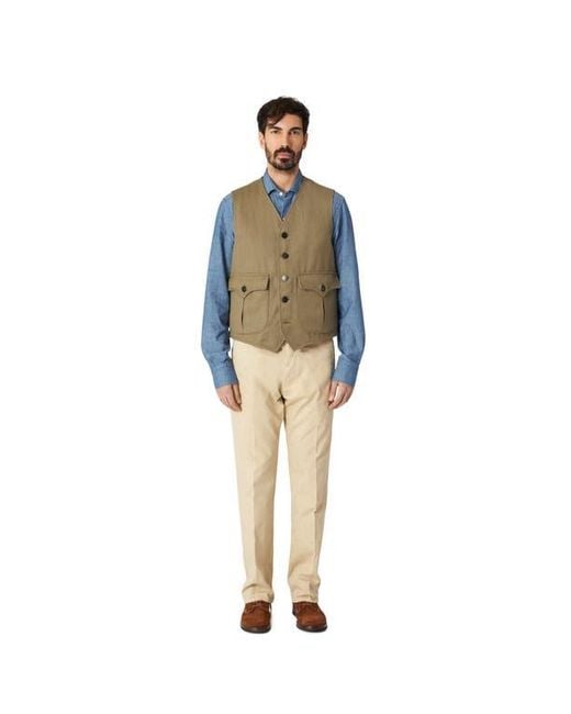 Fortela Green Donald Twill Cotton Gilet for men