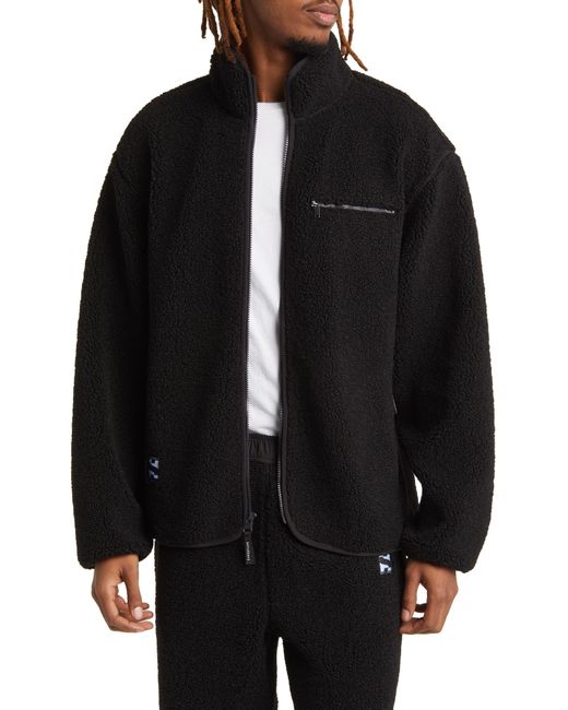 Saturdays NYC Black Spencer Polar Fleece Zip Jacket for men