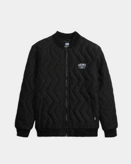 Ecko' Unltd Black Make An Impression Varsity Jacket for men