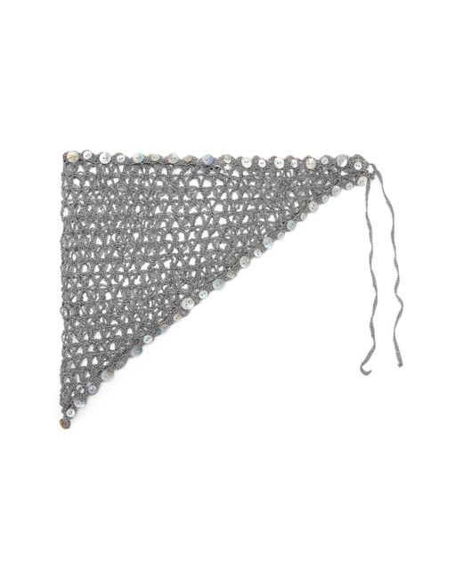 Mango Metallic Crochet Wrap
