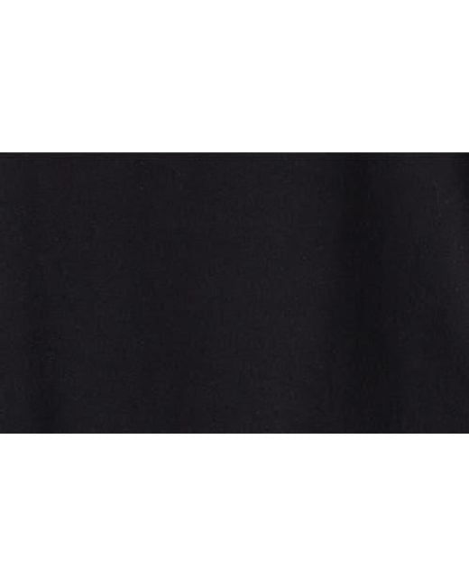 Madewell Black Ruched Mock Neck Long Sleeve Top