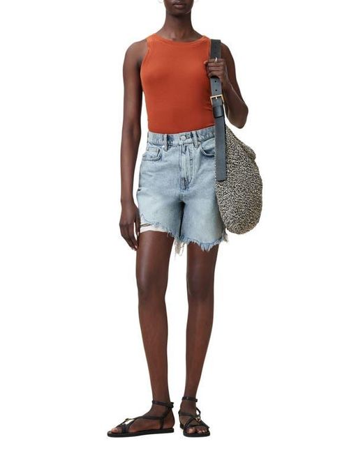 AllSaints Blue Rina Rib Tank