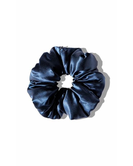 Drowsy Sleep CO Blue Silk Padded Scrunchie