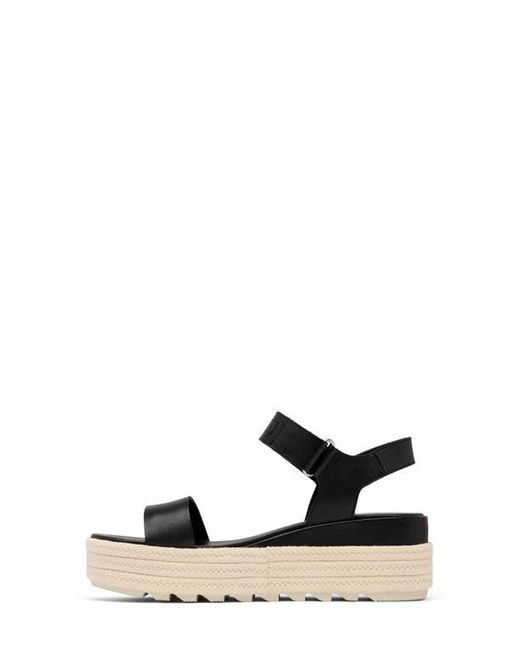 Sorel Black Cameron Flatform Sandal