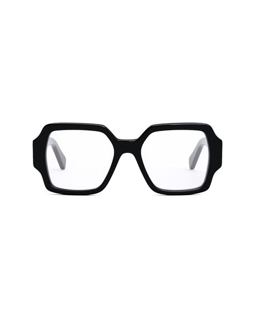 Céline Black Triomphe 52Mm Square Reading Glasses