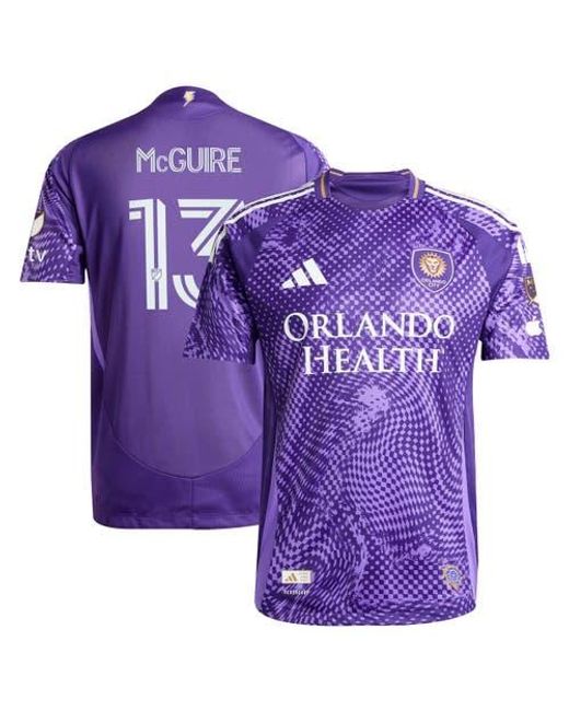 Adidas Purple Duncan Mcguire Orlando City Sc 2025 Perfect Storm Authentic Player Jersey for men