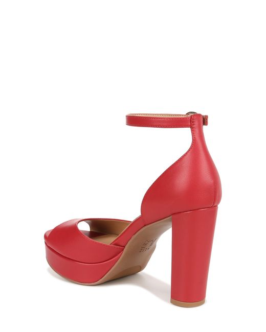 Naturalizer Melina Ankle Strap Platform Sandal in Red | Lyst
