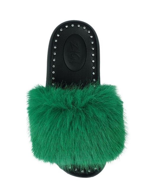 Zigi Green Fabbi Faux Fur Platform Sandal