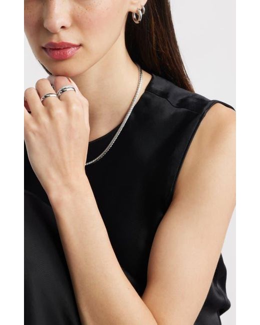 Nordstrom White Set Of 3 Waterproof Cubic Zirconia Stackable Rings