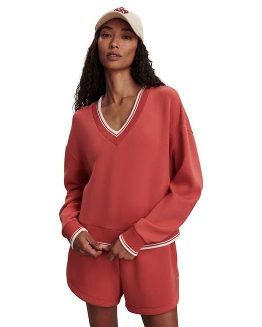 Varley Red Blithe Crop Sweatshirt
