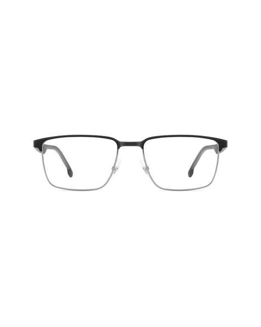 Carrera Metallic 55Mm Rectangular Optical Glasses for men