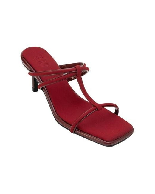 Prologue Shoes Red Mocha Strap Heel Sandal