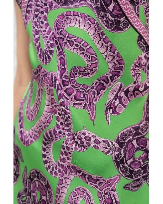 Monzlapur Green Silk Snake Scarf