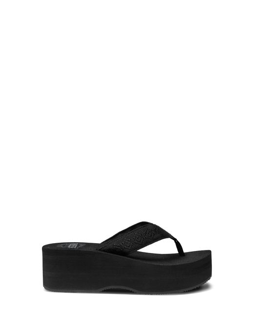 Reef Sandy Platform Flip Flop In Black Lyst 2185