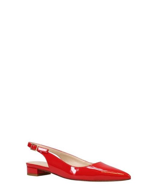 Pelle Moda Red Allin Pointed Toe Slingback Pump