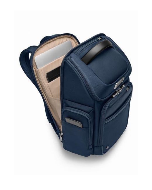 Briggs & Riley Blue Work Medium Widemouth Backpack