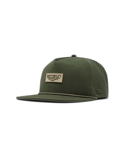 Melin Green Coronado Brick Hydro Performance Snapback Hat for men