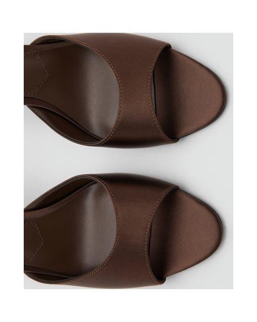 Mango Brown Satin Sandal