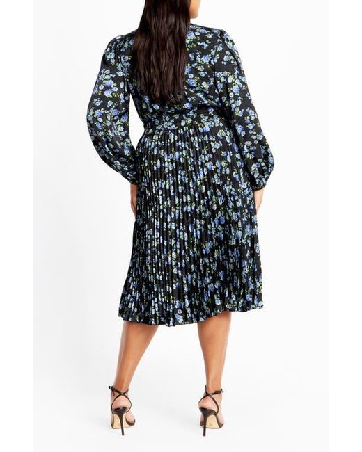 city chic blue floral dress CITY CHIC BLUE FLORAL DRESS SZ 22
