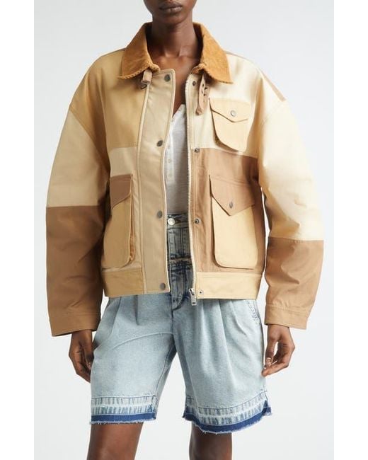 Isabel Marant Blue Risla Cotton Canvas Utility Jacket