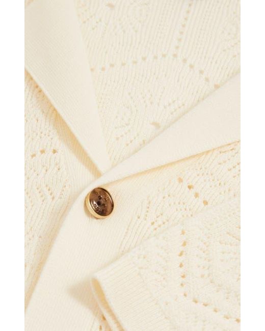 Reiss Natural Royce Open Stitch Button-Up Polo Sweater for men