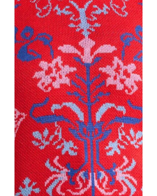 Sugarlips Red Almila Pattern Sweater