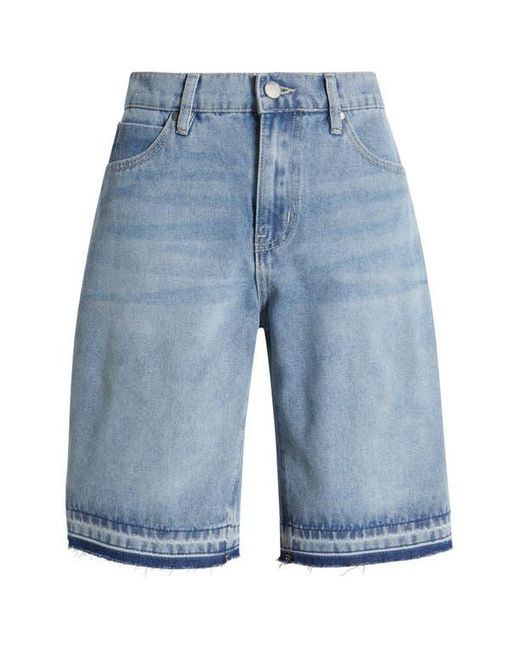 PTCL Blue Relaxed Hem Denim Bermuda Shorts