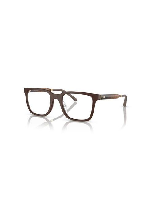 Oliver Peoples Brown 52Mm Rectangle Optical Glasses for men