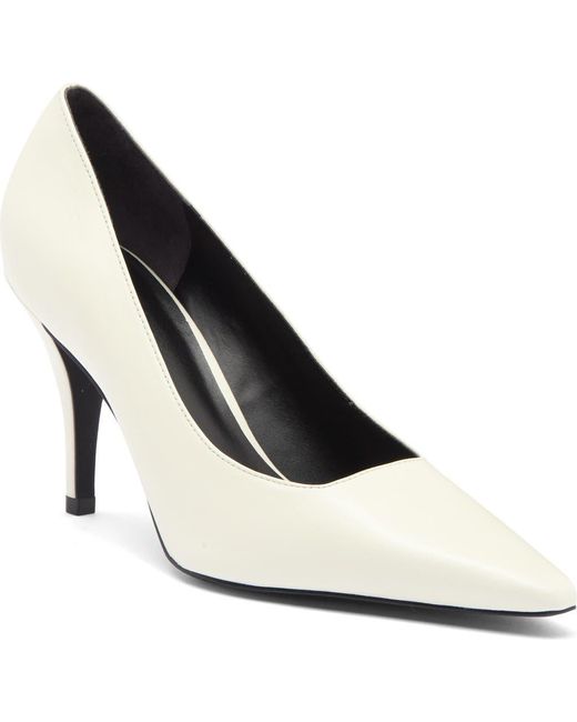 Nordstrom White Lexxy Pointed Toe Pump