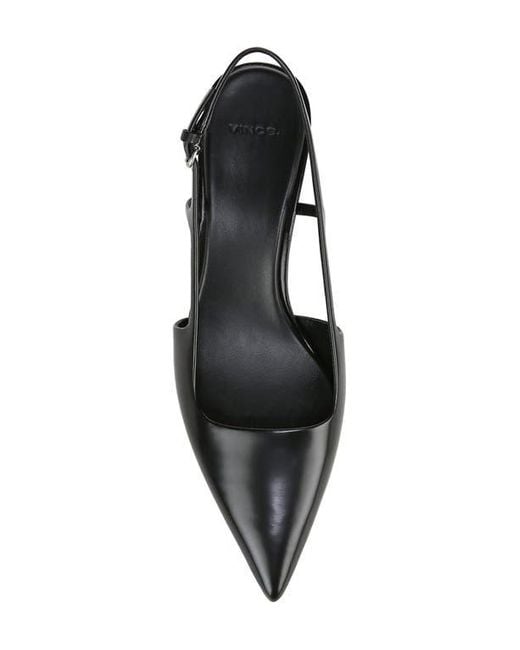 Vince Black Bianca Slingback Pointed Toe Pump