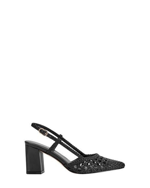 Marc Fisher Black Zunnie Slingback Pointed Toe Pump